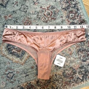 FLEUR DU MAL NWT Top Stitch Bikini, Pink, Size 1 (XS)